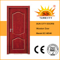 Precio de las puertas de madera del dormitorio solo del diseño superior de las ventas (SC-W046)